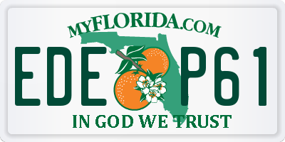 FL license plate EDEP61