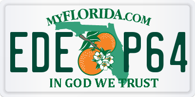 FL license plate EDEP64