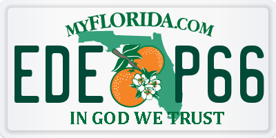 FL license plate EDEP66