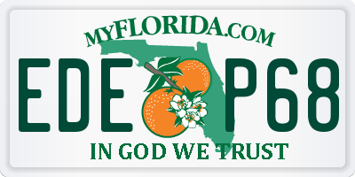 FL license plate EDEP68