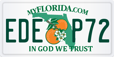 FL license plate EDEP72
