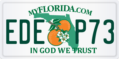 FL license plate EDEP73