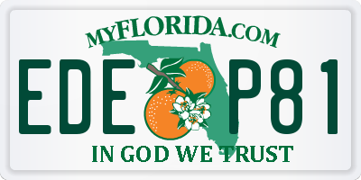 FL license plate EDEP81
