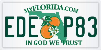 FL license plate EDEP83