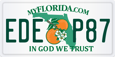 FL license plate EDEP87