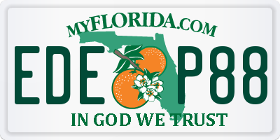 FL license plate EDEP88