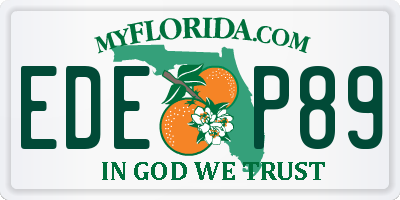 FL license plate EDEP89