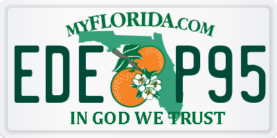 FL license plate EDEP95