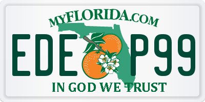 FL license plate EDEP99