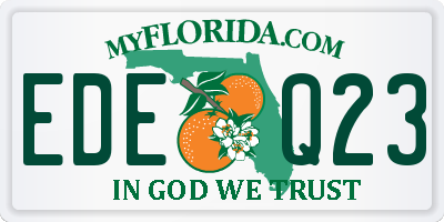 FL license plate EDEQ23