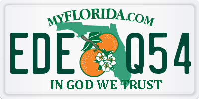 FL license plate EDEQ54