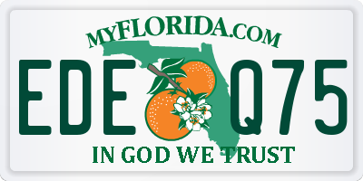 FL license plate EDEQ75
