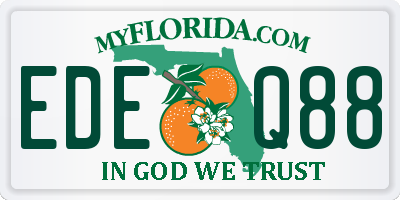 FL license plate EDEQ88