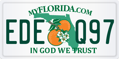 FL license plate EDEQ97