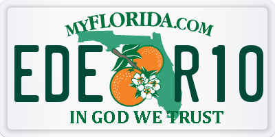 FL license plate EDER10