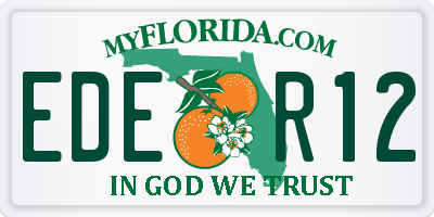 FL license plate EDER12