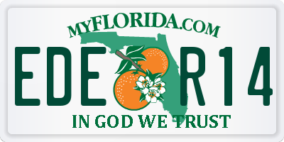 FL license plate EDER14