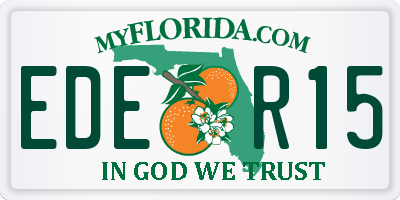 FL license plate EDER15