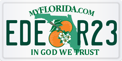 FL license plate EDER23