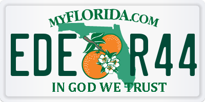FL license plate EDER44