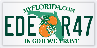 FL license plate EDER47