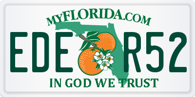 FL license plate EDER52