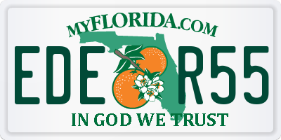 FL license plate EDER55