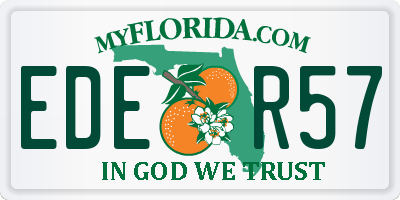 FL license plate EDER57