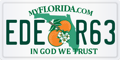 FL license plate EDER63