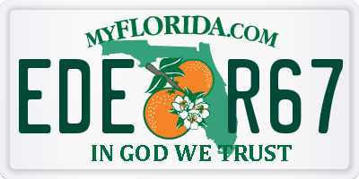 FL license plate EDER67
