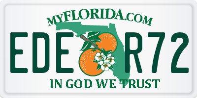 FL license plate EDER72