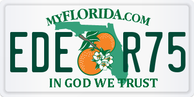 FL license plate EDER75