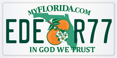 FL license plate EDER77