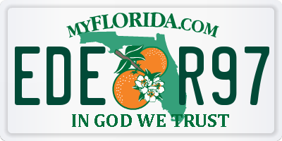 FL license plate EDER97