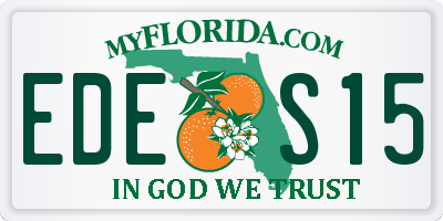 FL license plate EDES15