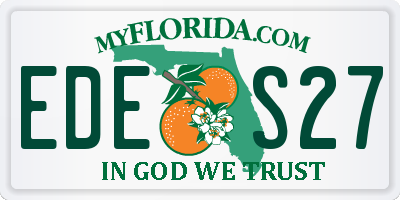 FL license plate EDES27