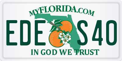 FL license plate EDES40