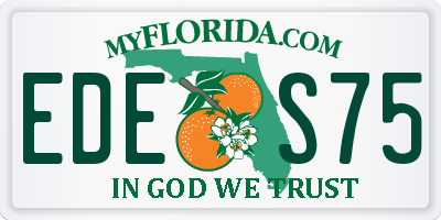 FL license plate EDES75