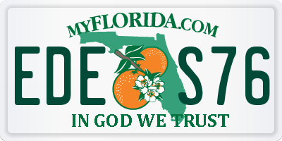 FL license plate EDES76