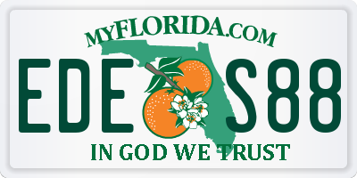 FL license plate EDES88