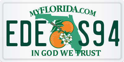 FL license plate EDES94