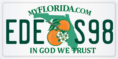 FL license plate EDES98