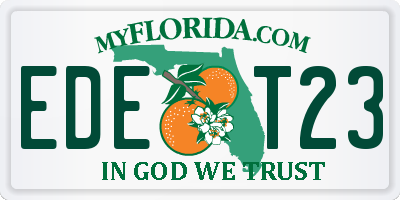 FL license plate EDET23