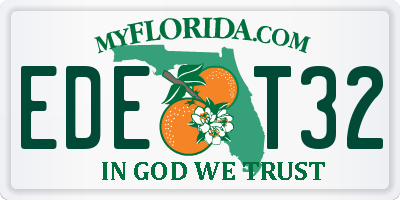 FL license plate EDET32
