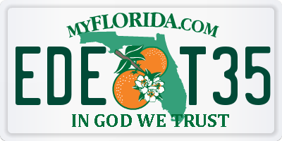 FL license plate EDET35