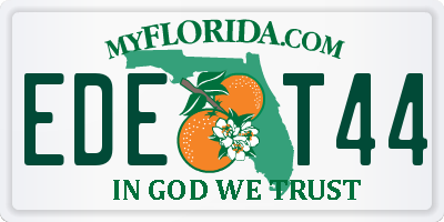 FL license plate EDET44