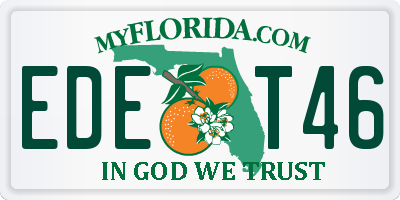 FL license plate EDET46