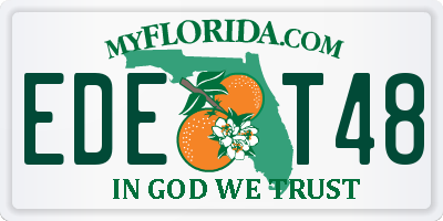 FL license plate EDET48