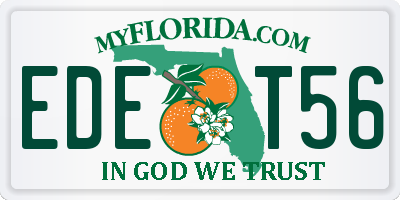 FL license plate EDET56
