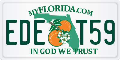 FL license plate EDET59